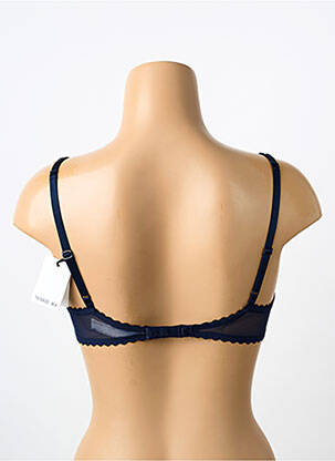Sutien efect material satinat sutien balconet cu decolteu înalt albastru MARIE JO femeie