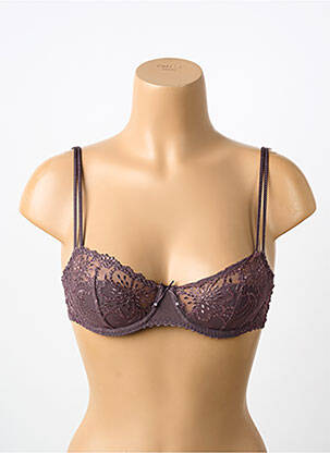 Sutien efect material satinat sutien balconet cu decolteu înalt gri MARIE JO femeie