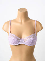 Sutien efect material satinat sutien balconet cu decolteu înalt violet MARIE JO femme