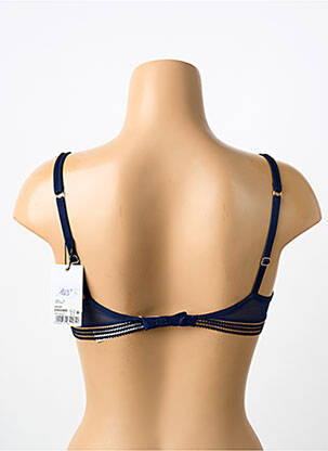Sutien efect material satinat sutien balconet cu decolteu înalt albastru MARIE JO femeie