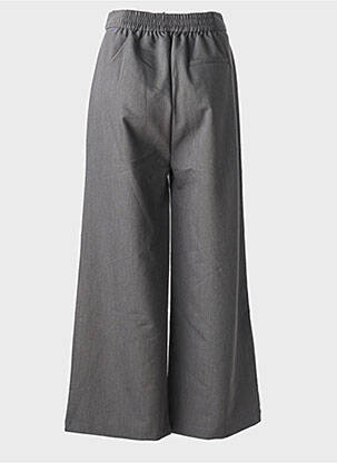 Pantalon larg țesătură poplin mărime normală gri LOSAN femeie