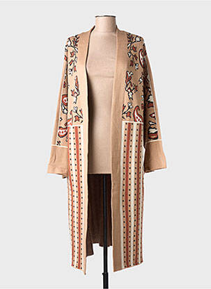 Vestă cu mâneci lungi bej MEISÏE femeie