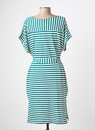 Rochie midi imprimeu fantezie mâneci scurte verde KING LOUIE femeie