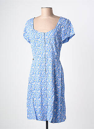 Rochie midi imprimeu fantezie mâneci scurte albastru RAGWEAR femeie