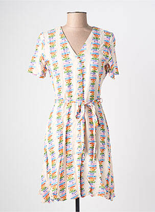 Rochie scurtă mâneci scurte mâneci scurte bej COMPAÑIA FANTASTICA femeie