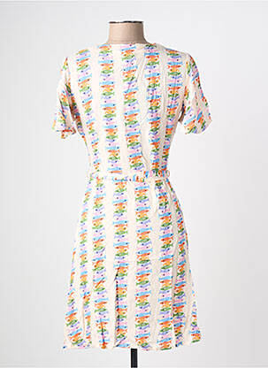 Rochie scurtă mâneci scurte mâneci scurte bej COMPAÑIA FANTASTICA femeie