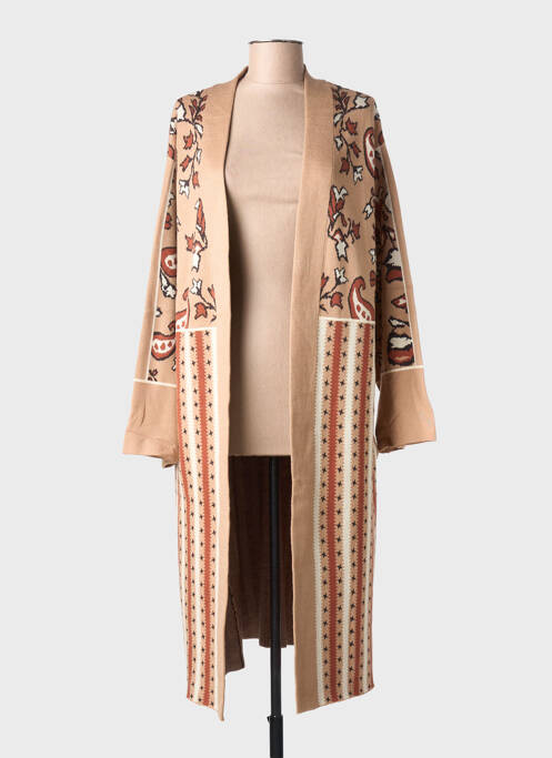 Vestă cu mâneci lungi bej MEISÏE femeie