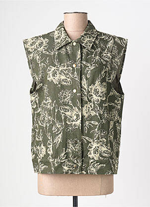 Jachete casual croială dreaptă verde EMILIE.K femeie