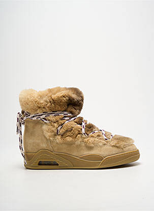 Botine/ghete umplută toc plat până la 3 cm bej SERAFINI femme