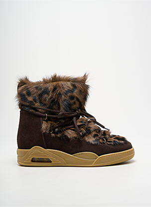 Botine/ghete umplută toc plat până la 3 cm maro SERAFINI femme