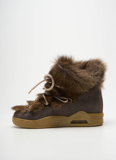 Botine/ghete nubuc toc de 4 la 6 cm gri SERAFINI femme