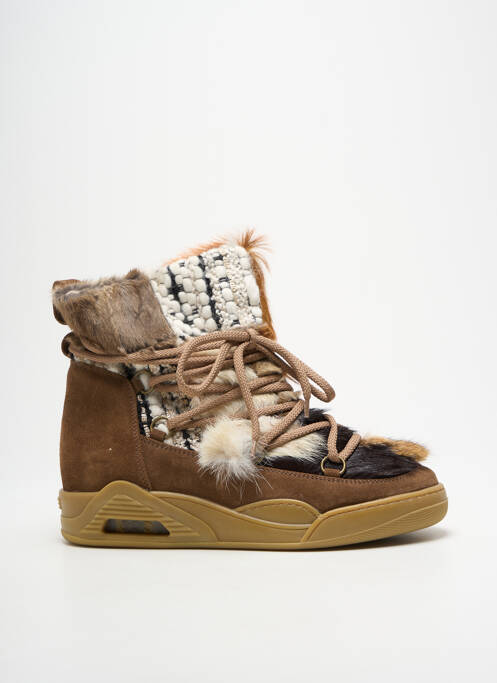 Botine/ghete umplută toc plat până la 3 cm maro SERAFINI femme