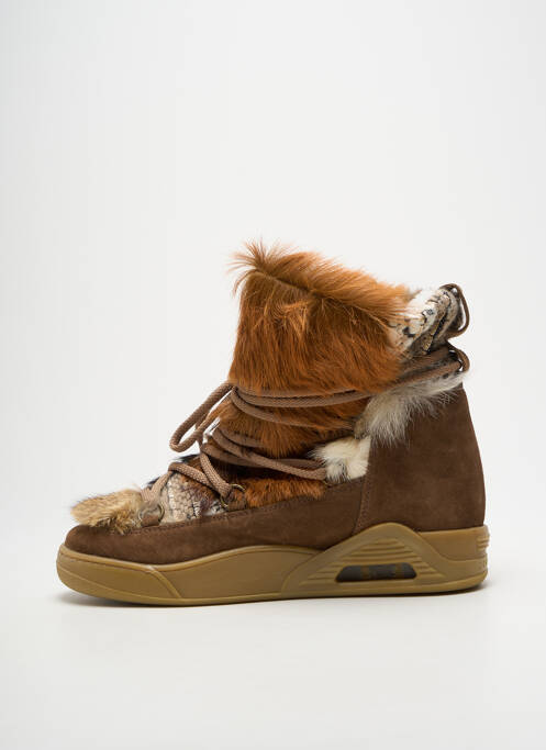 Botine/ghete umplută toc plat până la 3 cm maro SERAFINI femme