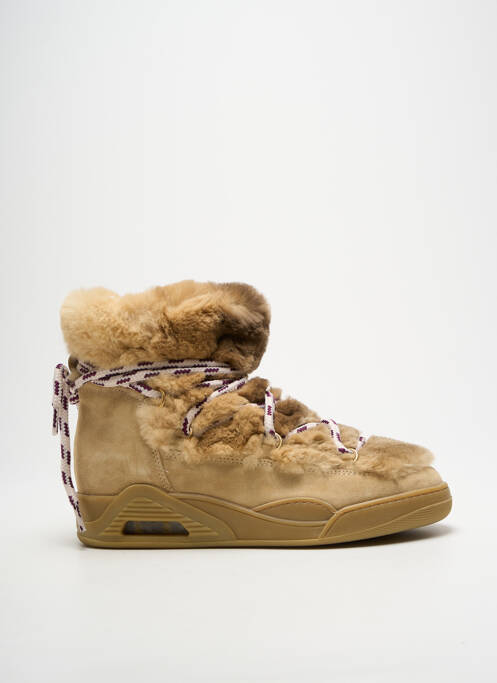 Botine/ghete umplută toc plat până la 3 cm bej SERAFINI femme