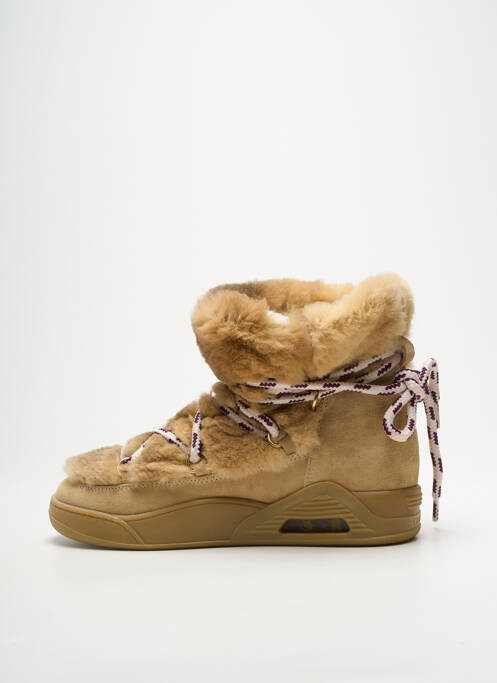 Botine/ghete umplută toc plat până la 3 cm bej SERAFINI femme