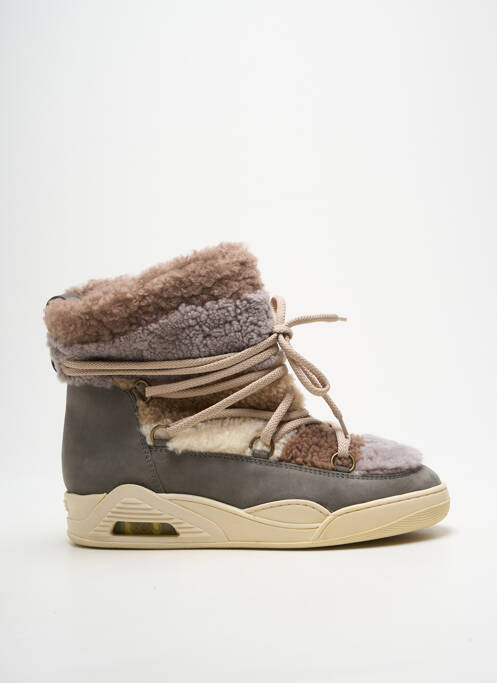 Botine/ghete umplută toc de 4 la 6 cm gri SERAFINI femme