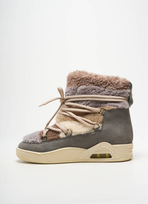 Botine/ghete umplută toc de 4 la 6 cm gri SERAFINI femme