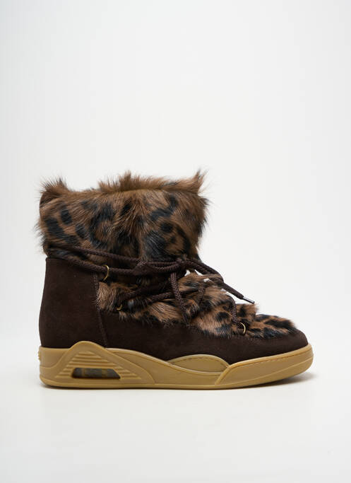 Botine/ghete umplută toc plat până la 3 cm maro SERAFINI femme