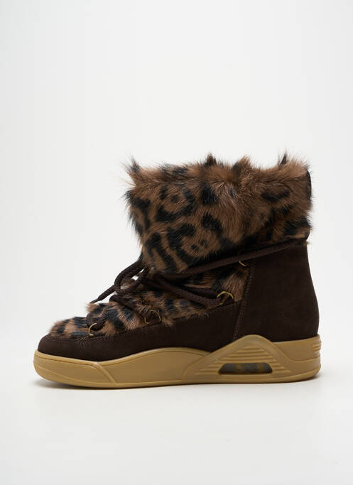 Botine/ghete umplută toc plat până la 3 cm maro SERAFINI femme