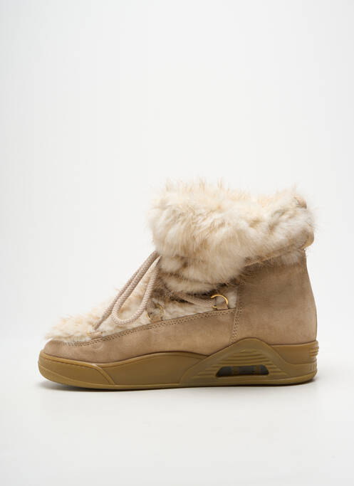 Botine/ghete umplută toc de 4 la 6 cm bej SERAFINI femme