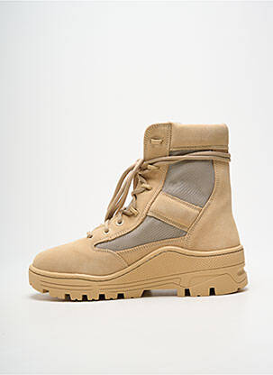 Botine/ghete vârf rotund toc de 4 la 6 cm bej SEASON 4 femeie