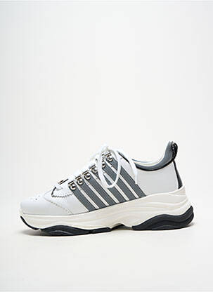 Adidași vârf rotund toc de 4 la 6 cm alb DSQUARED2 femeie