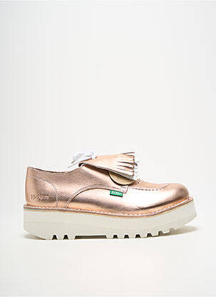 Derby-uri vârf rotund toc de 4 la 6 cm roz KICKERS femme