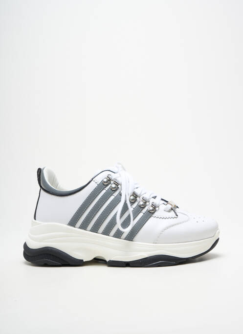 Adidași vârf rotund toc de 4 la 6 cm alb DSQUARED2 femme
