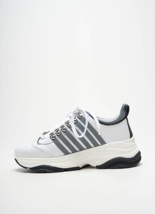 Adidași vârf rotund toc de 4 la 6 cm alb DSQUARED2 femme