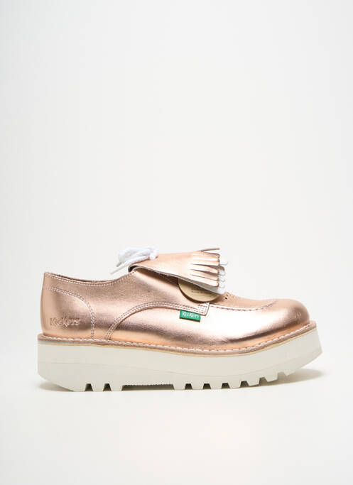 Derby-uri vârf rotund toc de 4 la 6 cm roz KICKERS femme