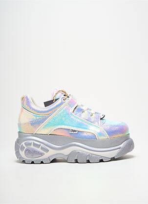 Adidași țesătură satinată toc de 4 la 6 cm argintiu BUFFALO femme