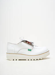 Derby-uri vârf rotund toc de 4 la 6 cm alb KICKERS femme