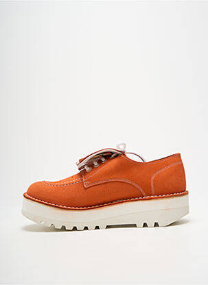 Derby-uri nubuc toc de 4 la 6 cm portocalie KICKERS femeie