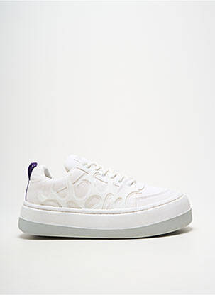 Adidași platformă toc de 4 la 6 cm alb EYTYS femme