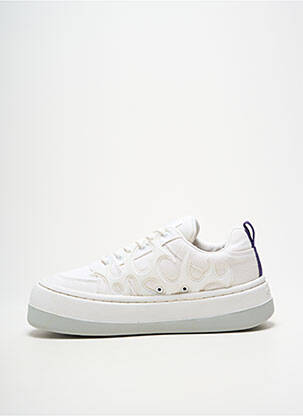 Adidași platformă toc de 4 la 6 cm alb EYTYS femeie
