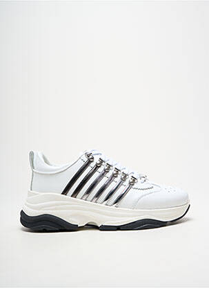 Adidași vârf rotund toc de 4 la 6 cm alb DSQUARED2 femeie
