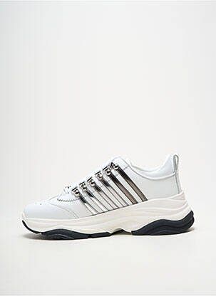 Adidași vârf rotund toc de 4 la 6 cm alb DSQUARED2 femeie