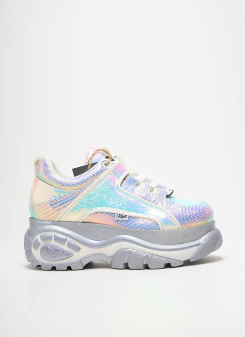 Adidași țesătură satinată toc de 4 la 6 cm argintiu BUFFALO femme