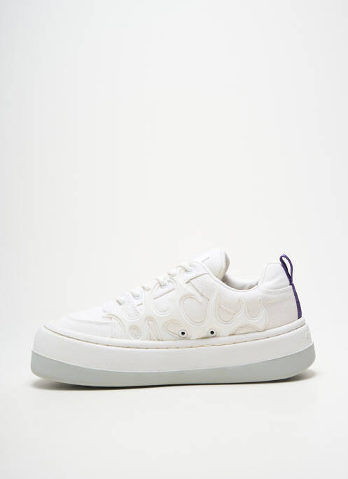 Adidași platformă toc de 4 la 6 cm alb EYTYS femme