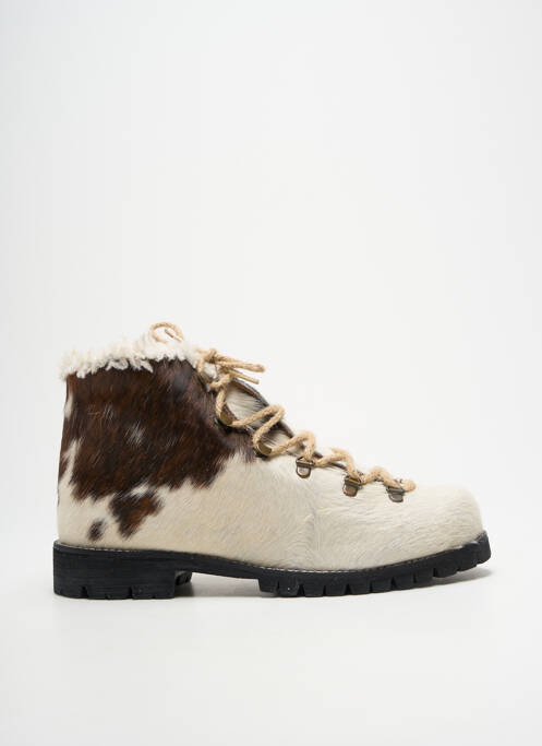 Botine/ghete umplută toc plat până la 3 cm bej SWAMP femme