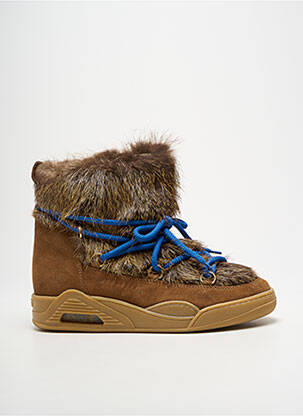 Botine/ghete umplută toc plat până la 3 cm maro SERAFINI femme