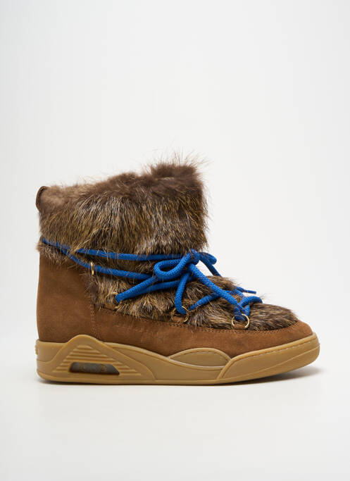 Botine/ghete umplută toc plat până la 3 cm maro SERAFINI femme