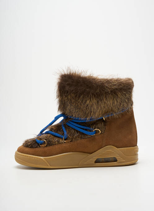 Botine/ghete umplută toc plat până la 3 cm maro SERAFINI femme