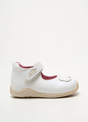 Balerine branț detașabil vârf rotund alb GARVALIN fille