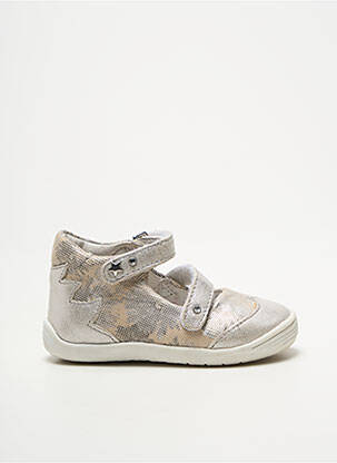 Balerine imprimare vârf rotund argintiu NOËL fille