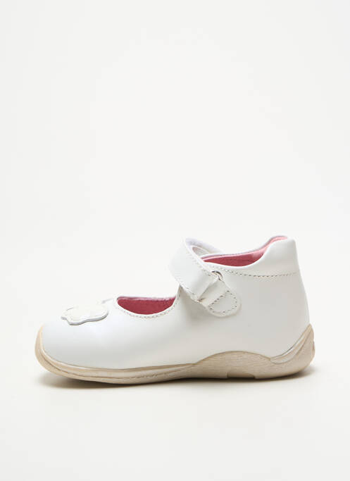 Balerine branț detașabil vârf rotund alb GARVALIN fille