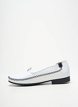 Mocasini vârf rotund toc plat până la 3 cm alb ARTIKA SOFT femeie
