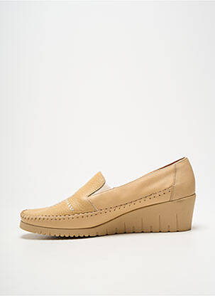 Mocasini arcadă plantară toc de 4 la 6 cm bej PEDI GIRL femeie