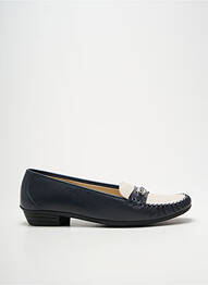 Mocasini material neted toc plat până la 3 cm albastru BOISSY femme