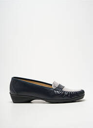 Mocasini țesătură satinată toc plat până la 3 cm albastru BOISSY femme